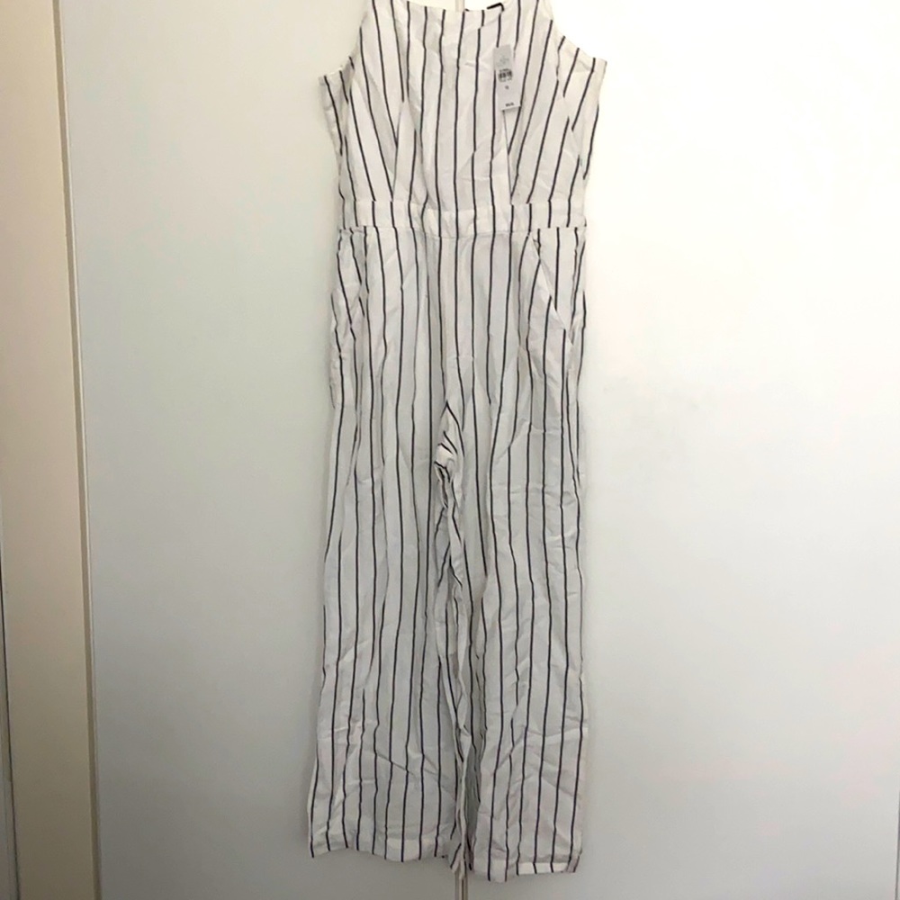 Ann Taylor Loft striped jumpsuit